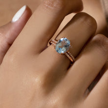 Load image into Gallery viewer, Blue Topaz Rings Set
