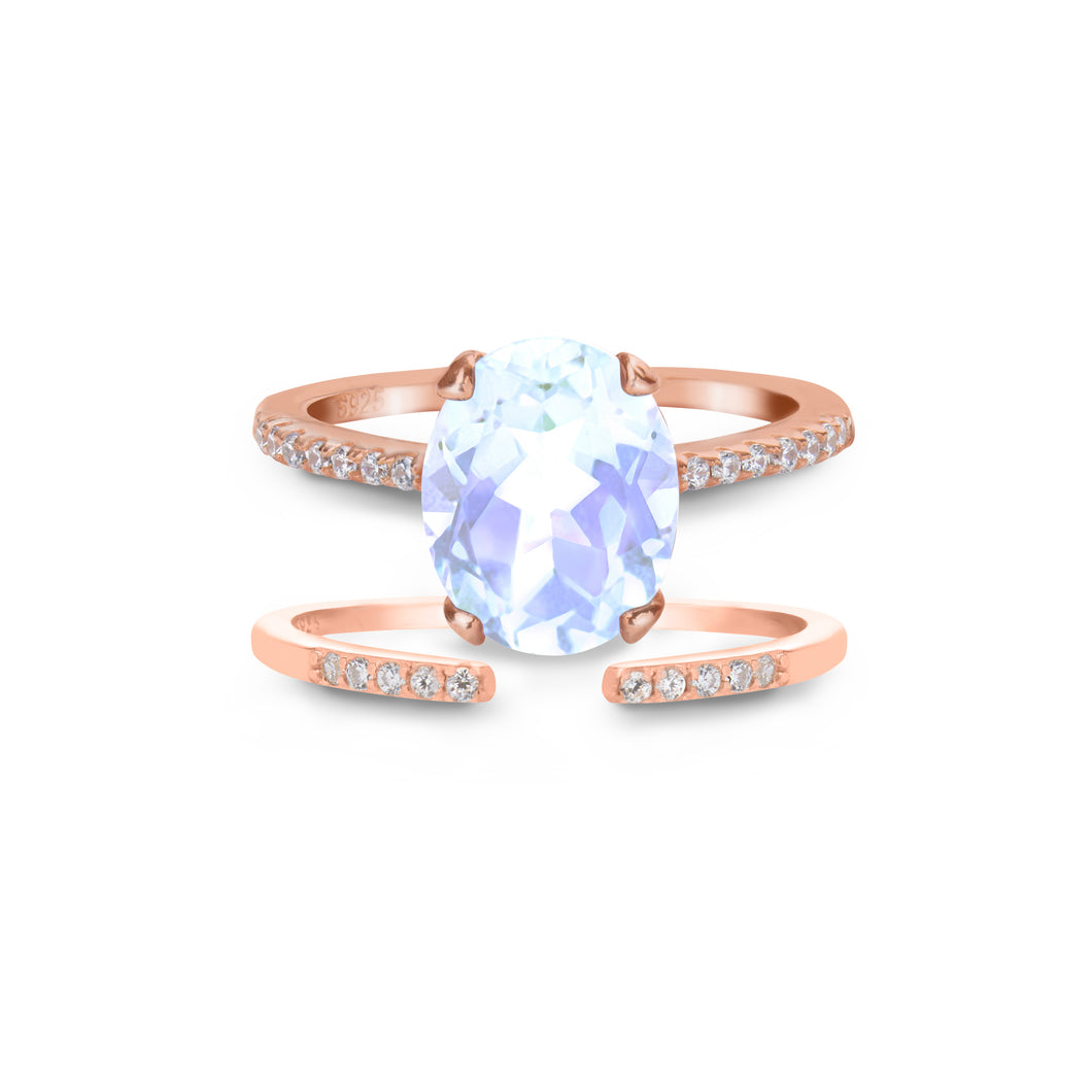 Moonstone Rings Set