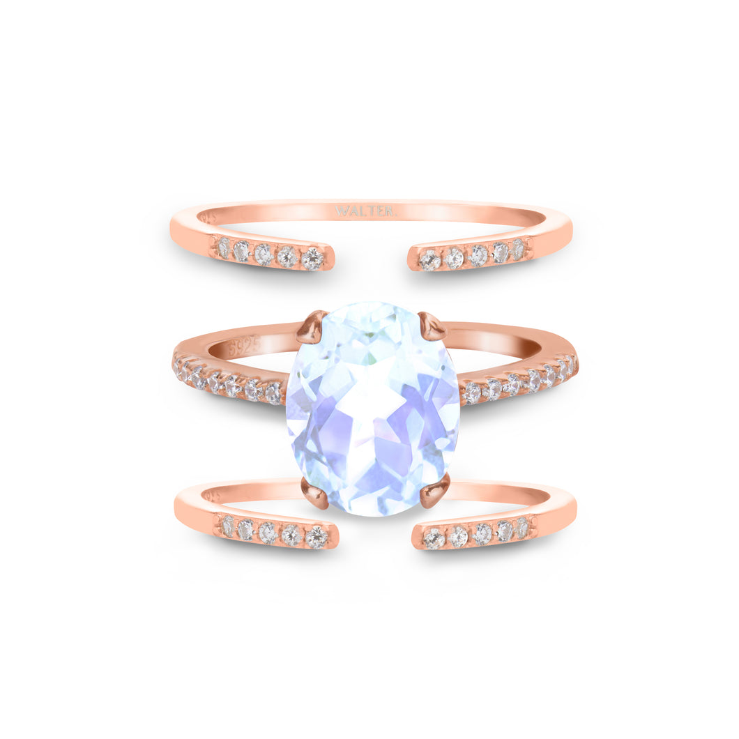 Moonstone Premium Rings Set